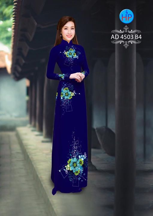 Vải áo dài Hoa in 3D AD 4503 28