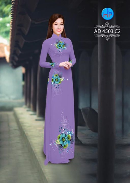 Vải áo dài Hoa in 3D AD 4503 32
