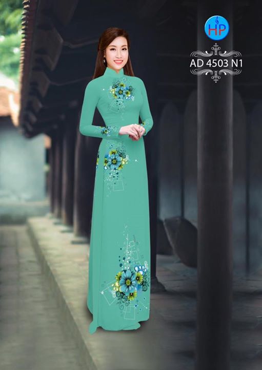 Vải áo dài Hoa in 3D AD 4503 34