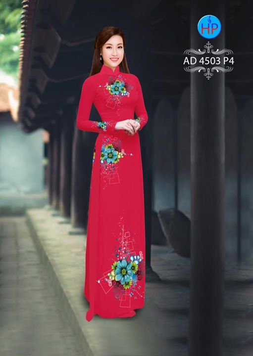 Vải áo dài Hoa in 3D AD 4503 36