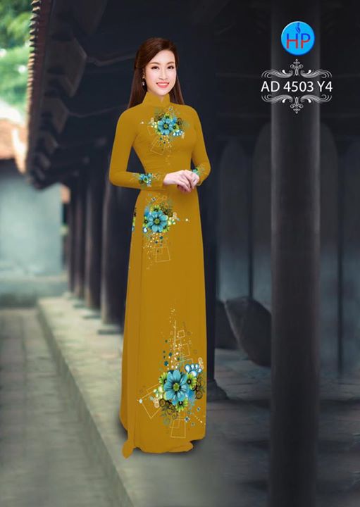 Vải áo dài Hoa in 3D AD 4503 35