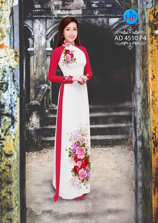 Vải áo dài hoa cẩm chướng AD 4510 29