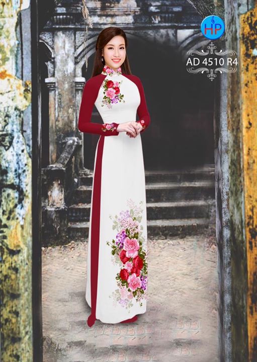 Vải áo dài hoa cẩm chướng AD 4510 33