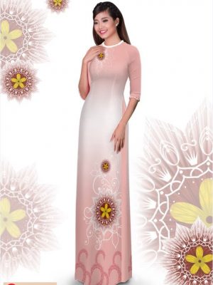 Vải áo dài hoa đẹp AD GH1889