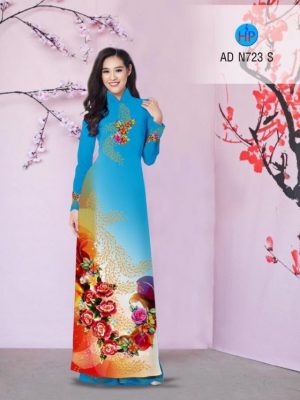 Vải áo dài hoa hồng AD N723