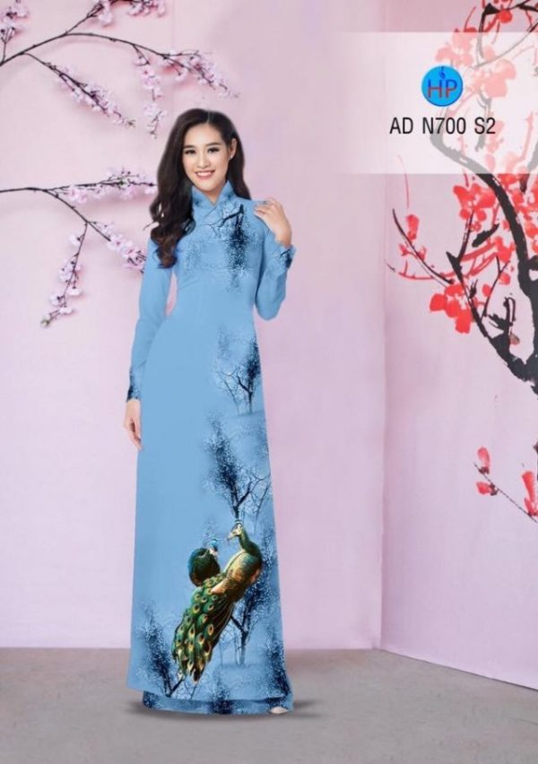 Vải áo dài chim công AD N700