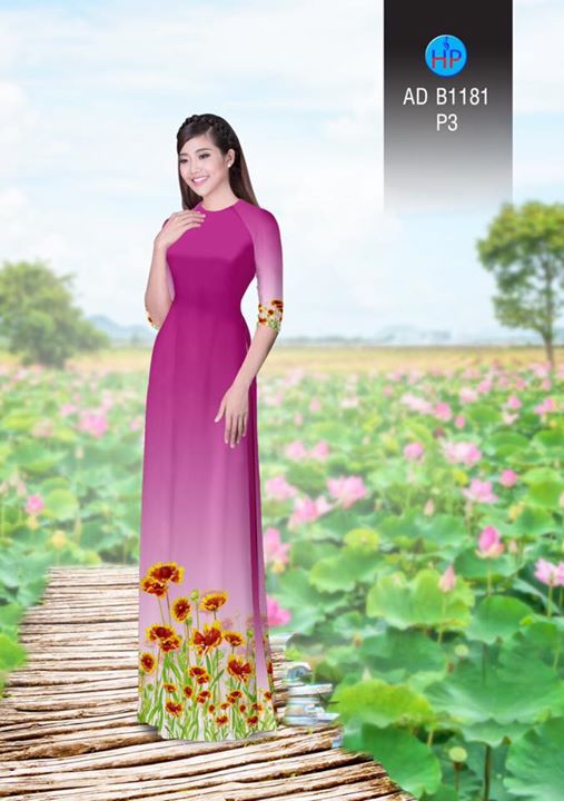 Vải áo dài Hoa Cúc AD B1181 35