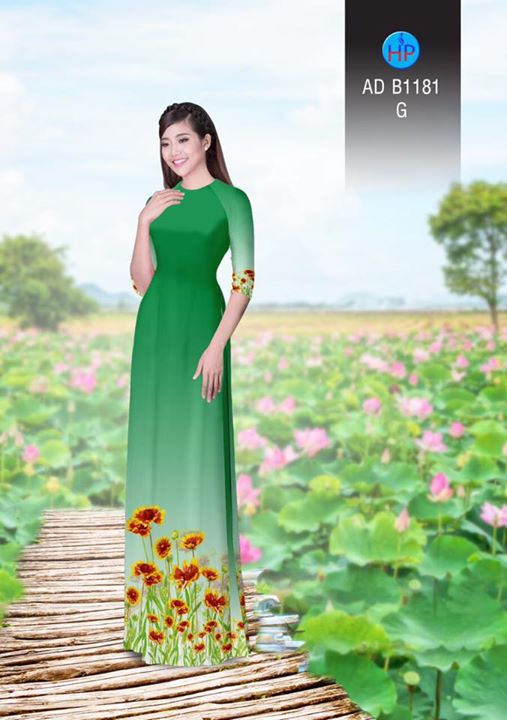 Vải áo dài Hoa Cúc AD B1181 37