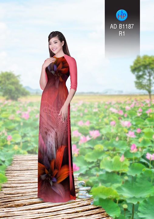 Vải áo dài Hoa ảo 3D AD B1187 27