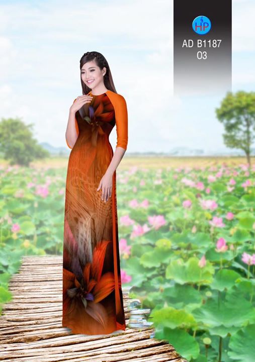 Vải áo dài Hoa ảo 3D AD B1187 29