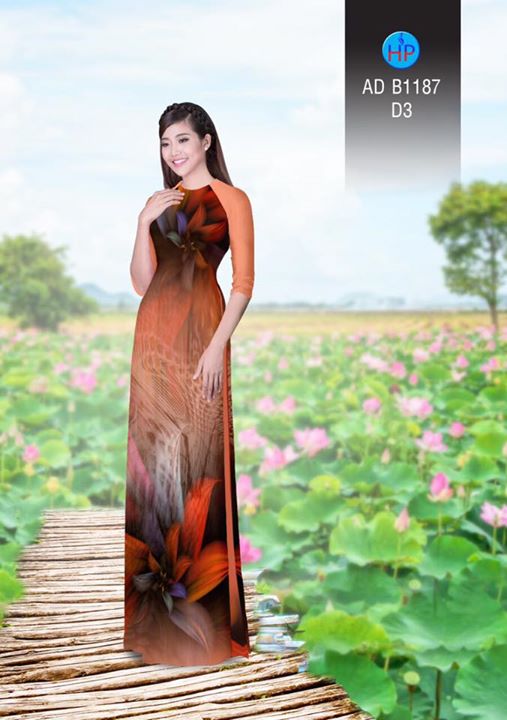 Vải áo dài Hoa ảo 3D AD B1187 33