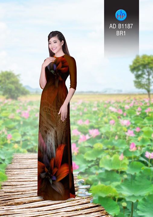 Vải áo dài Hoa ảo 3D AD B1187 31