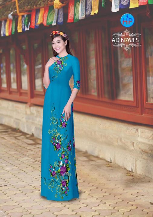 Vải áo dài Hoa in 3D AD N768 29
