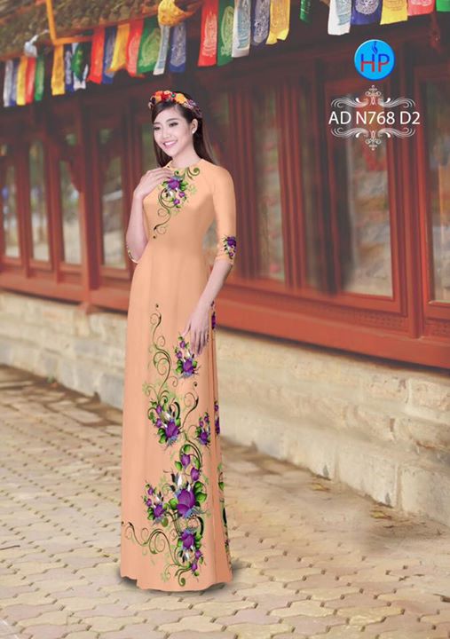 Vải áo dài Hoa in 3D AD N768 33