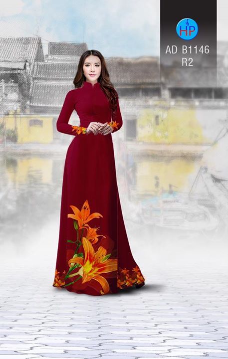 Vải áo dài Hoa lily AD B1146 32