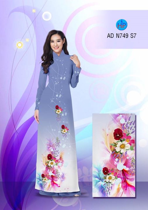 Vải áo dài Hoa in 3D AD N749 29