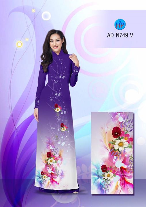 Vải áo dài Hoa in 3D AD N749 28