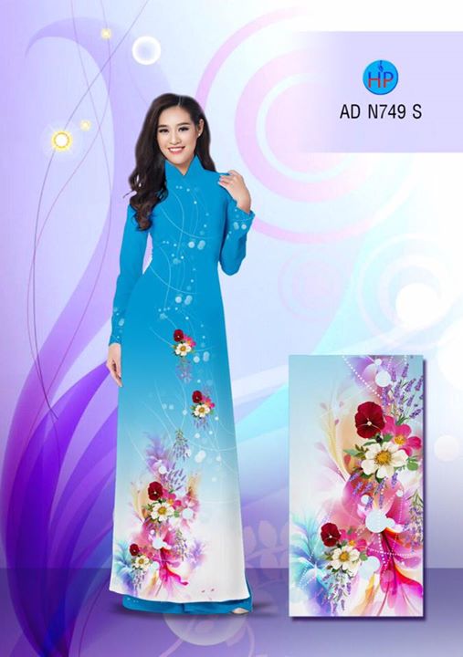 Vải áo dài Hoa in 3D AD N749 31