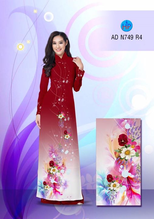Vải áo dài Hoa in 3D AD N749 33