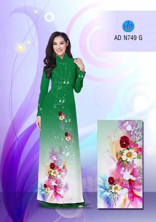 Vải áo dài Hoa in 3D AD N749 37