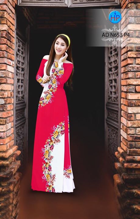 Vải áo dài Hoa in 3D AD N653 34