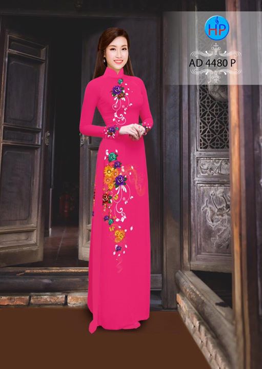 Vải áo dài Hoa in 3D AD 4480 30