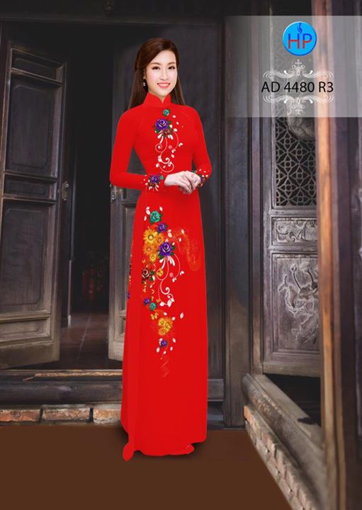Vải áo dài Hoa in 3D AD 4480 28