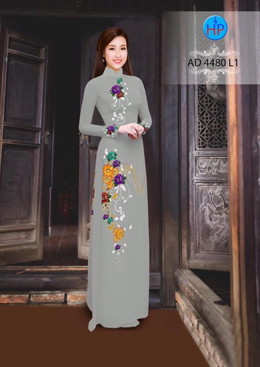 Vải áo dài Hoa in 3D AD 4480 29
