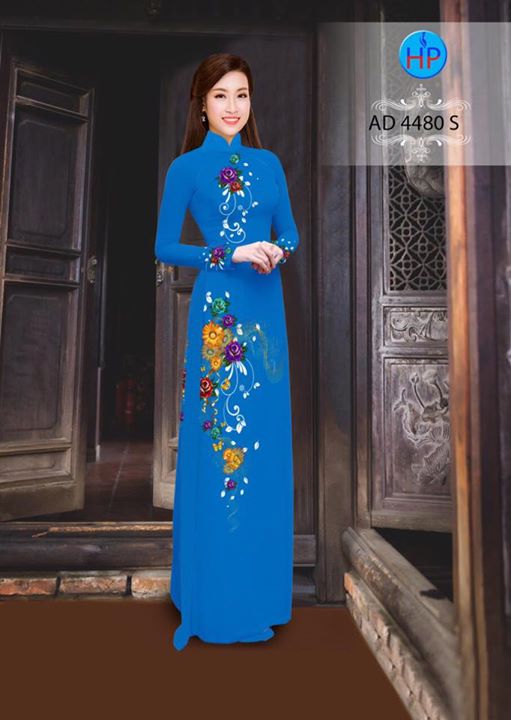 Vải áo dài Hoa in 3D AD 4480 31