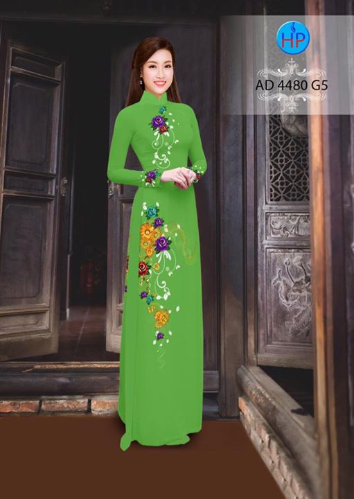 Vải áo dài Hoa in 3D AD 4480 34