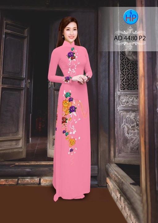 Vải áo dài Hoa in 3D AD 4480 35