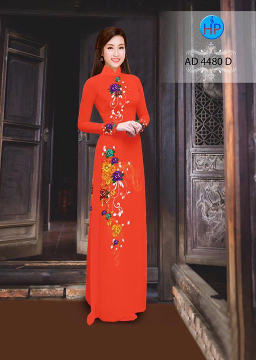 Vải áo dài Hoa in 3D AD 4480 37