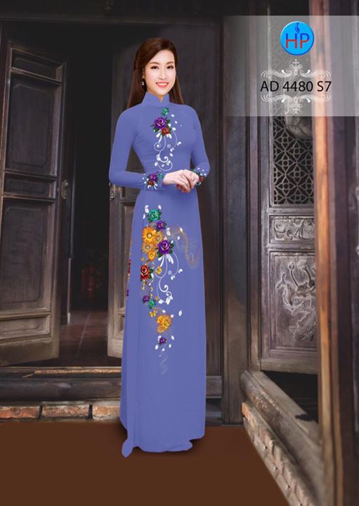 Vải áo dài Hoa in 3D AD 4480 36
