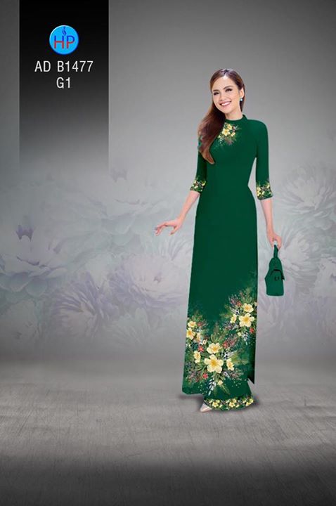 Vải áo dài Hoa in 3D AD B1477 35