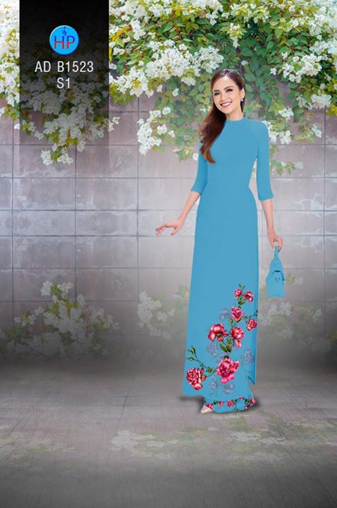 Vải áo dài Hoa in 3D AD B1523 27