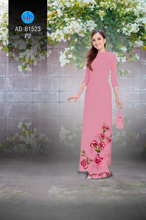 Vải áo dài Hoa in 3D AD B1523 35