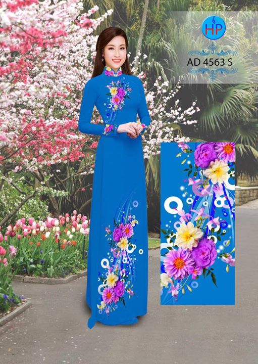 Vải áo dài Hoa cúc AD 4563 27
