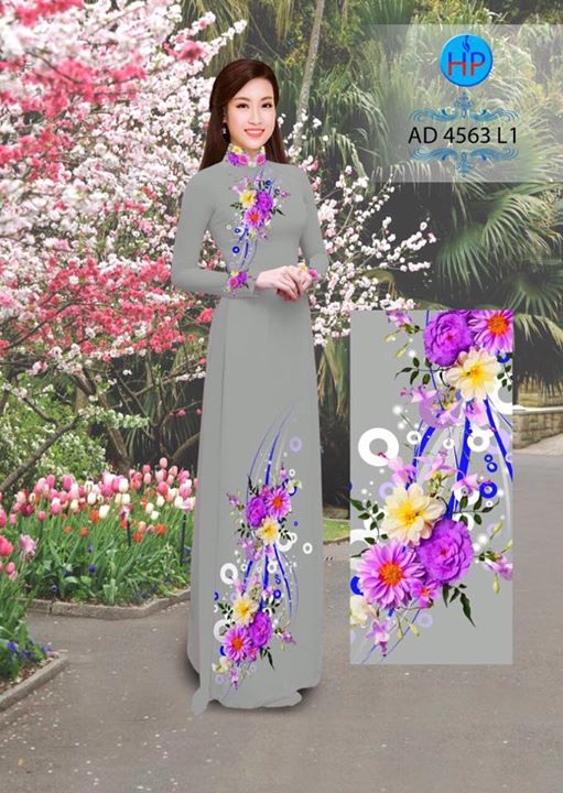 Vải áo dài Hoa cúc AD 4563 32