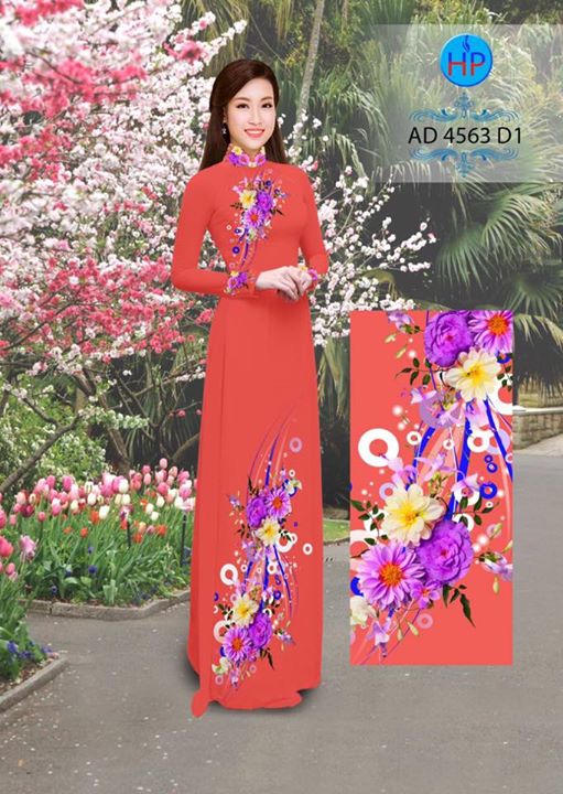 Vải áo dài Hoa cúc AD 4563 35