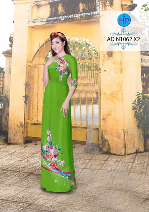 Vải áo dài Hoa in 3D AD N1062 35