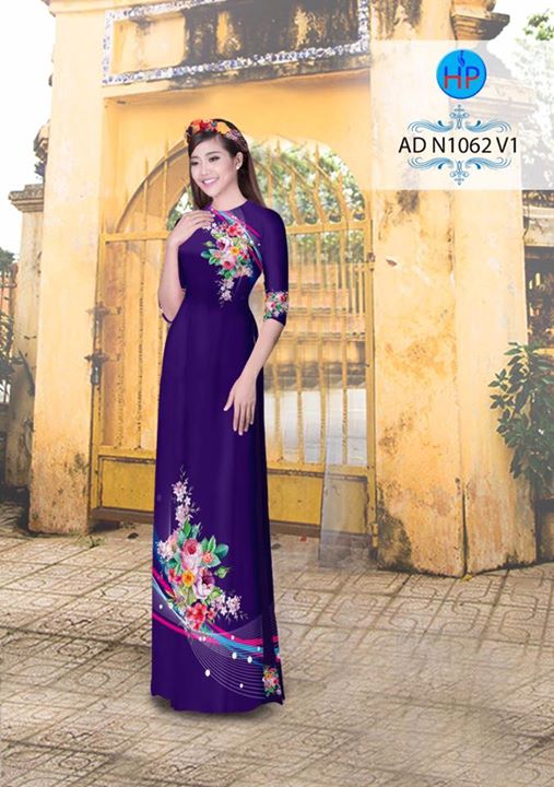 Vải áo dài Hoa in 3D AD N1062 36