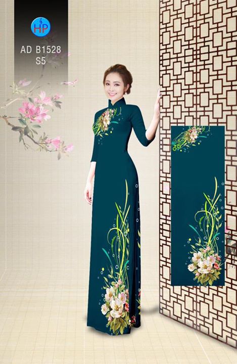 Vải áo dài Hoa in 3D AD B1528 28