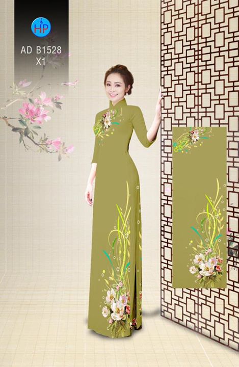 Vải áo dài Hoa in 3D AD B1528 32
