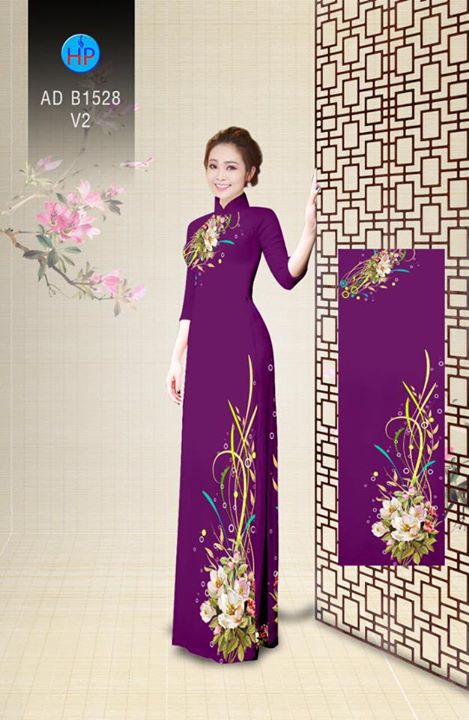 Vải áo dài Hoa in 3D AD B1528 33