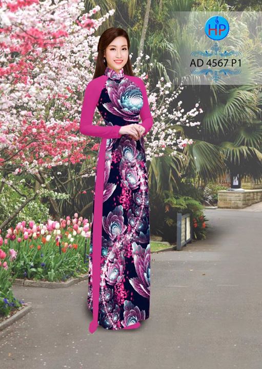 Vải áo dài Hoa Ảo 3D rực rỡ AD 4567 27