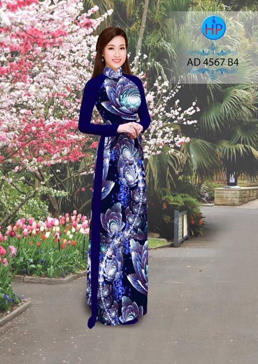 Vải áo dài Hoa Ảo 3D rực rỡ AD 4567 28