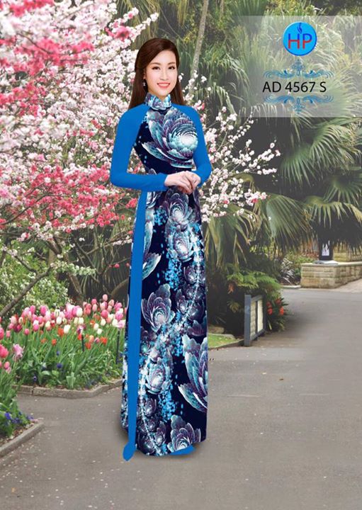 Vải áo dài Hoa Ảo 3D rực rỡ AD 4567 33