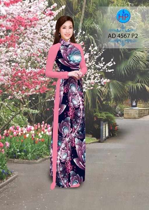 Vải áo dài Hoa Ảo 3D rực rỡ AD 4567 32