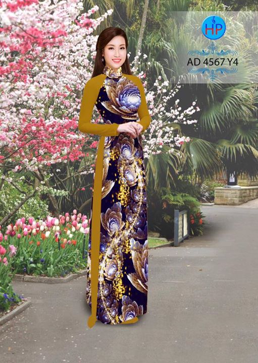Vải áo dài Hoa Ảo 3D rực rỡ AD 4567 36