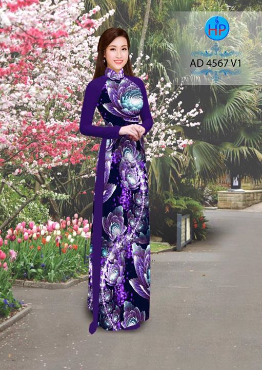 Vải áo dài Hoa Ảo 3D rực rỡ AD 4567 37